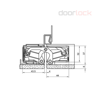 Скрытая петля SIMONSWERK Tectus TE 540 3D A8 F1 (полиэфирное покрытие под матовый хром)