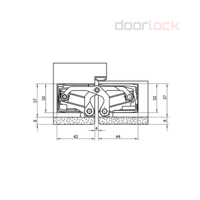 Скрытая петля SIMONSWERK Tectus TE 540 3D A8 F1 (полиэфирное покрытие под матовый хром)