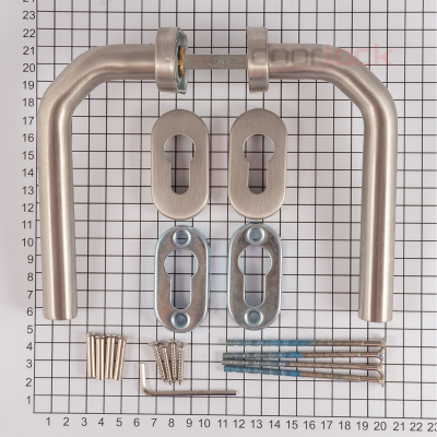Ручка DOORLOCK 040UR/F PZ    L-form Rt