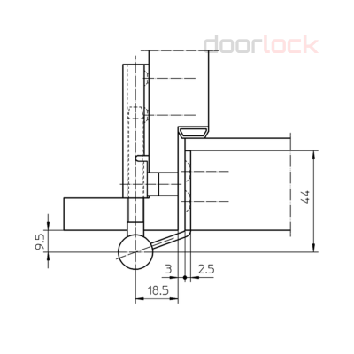 Петля SIMONSWERK VARIANT V0087 WF (часть полотна) никелированная