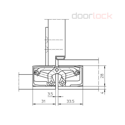 Петля SIMONSWERK Tectus TE 340 F1 (полиэфирное покрытие под матовый хром)