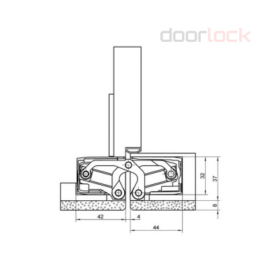 Петля SIMONSWERK TECTUS TE 540 A8 stainless steel look (покрытие под нержавеющую сталь)