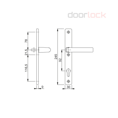Ручка DOORLOCK PH92/30