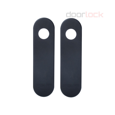 Накладки пластиковые на дверные ручки DOORLOCK V S38KP/F без отверстия под цилиндр, черная