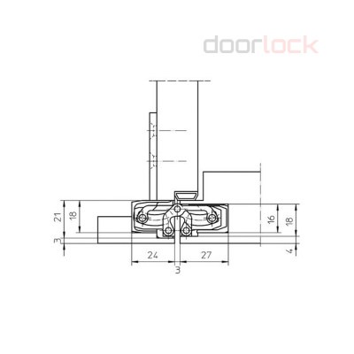 Петля SIMONSWERK TECTUS TE 240 F1 (полиэфирное покрытие под матовый хром)